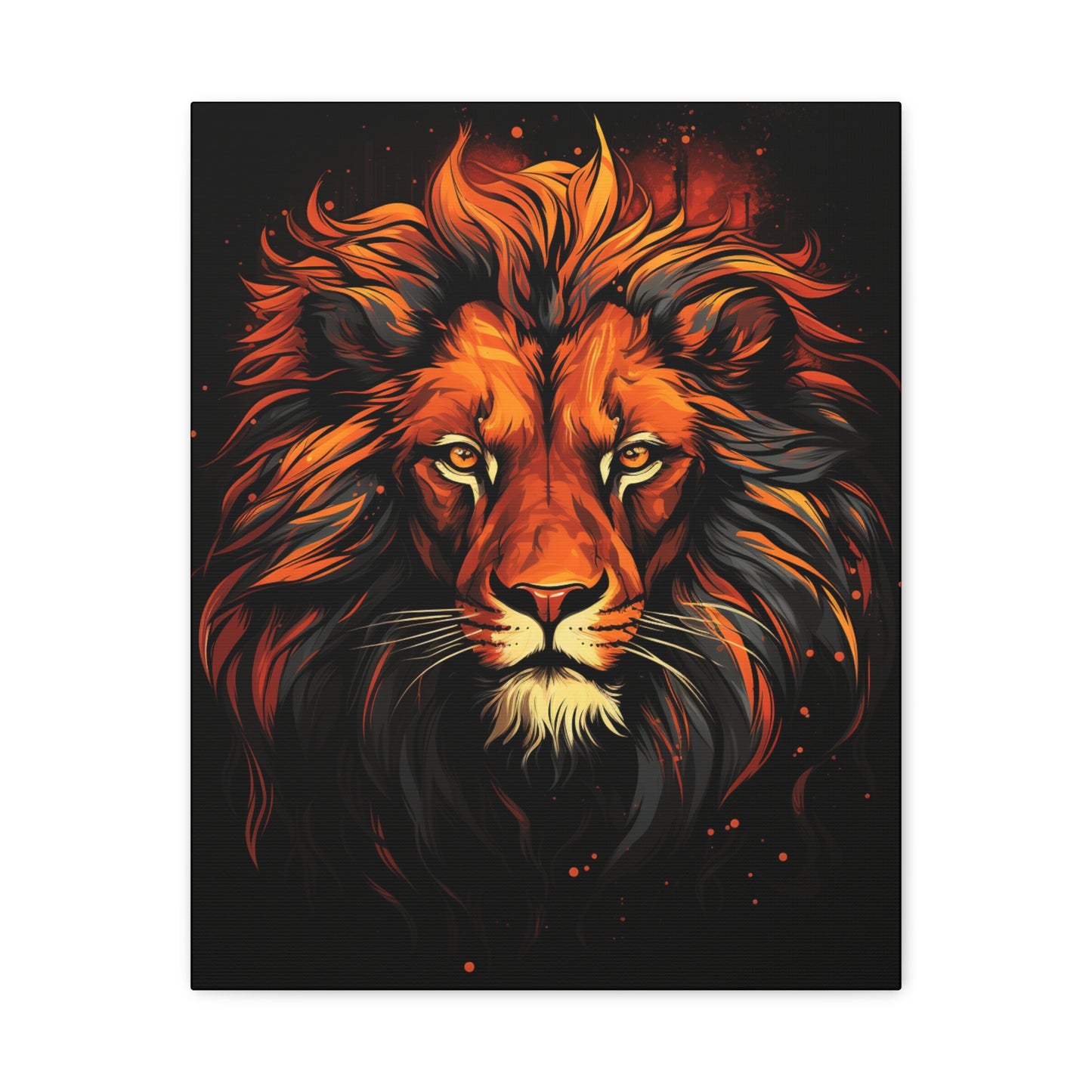 Vibrant Lion Art Canvas, Bold Wall Decor, Animal Lovers Gift, Safari Home Decor, Unique Art Piece for Any Room - VYBE Shop