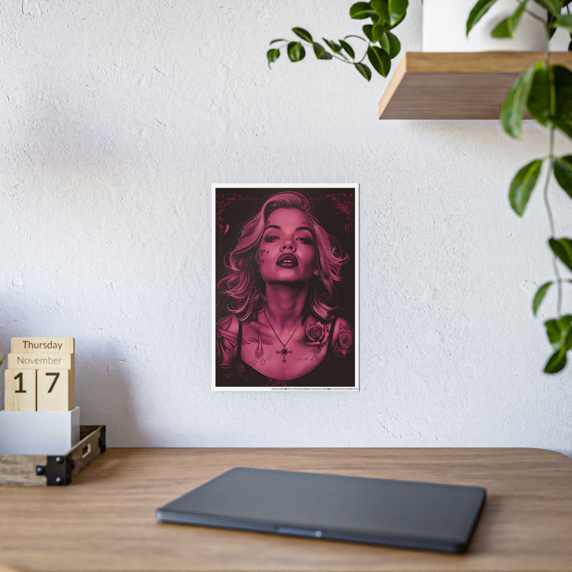 Woman In Red Poster - Captivating Art Print for Modern Decor - VYBE Shop