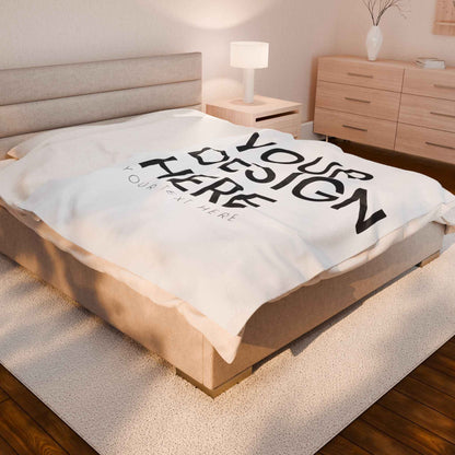 Custom Velveteen Plush Blanket for Comfort and Style | Personalized Throw for Home Decor and Holiday Gifts