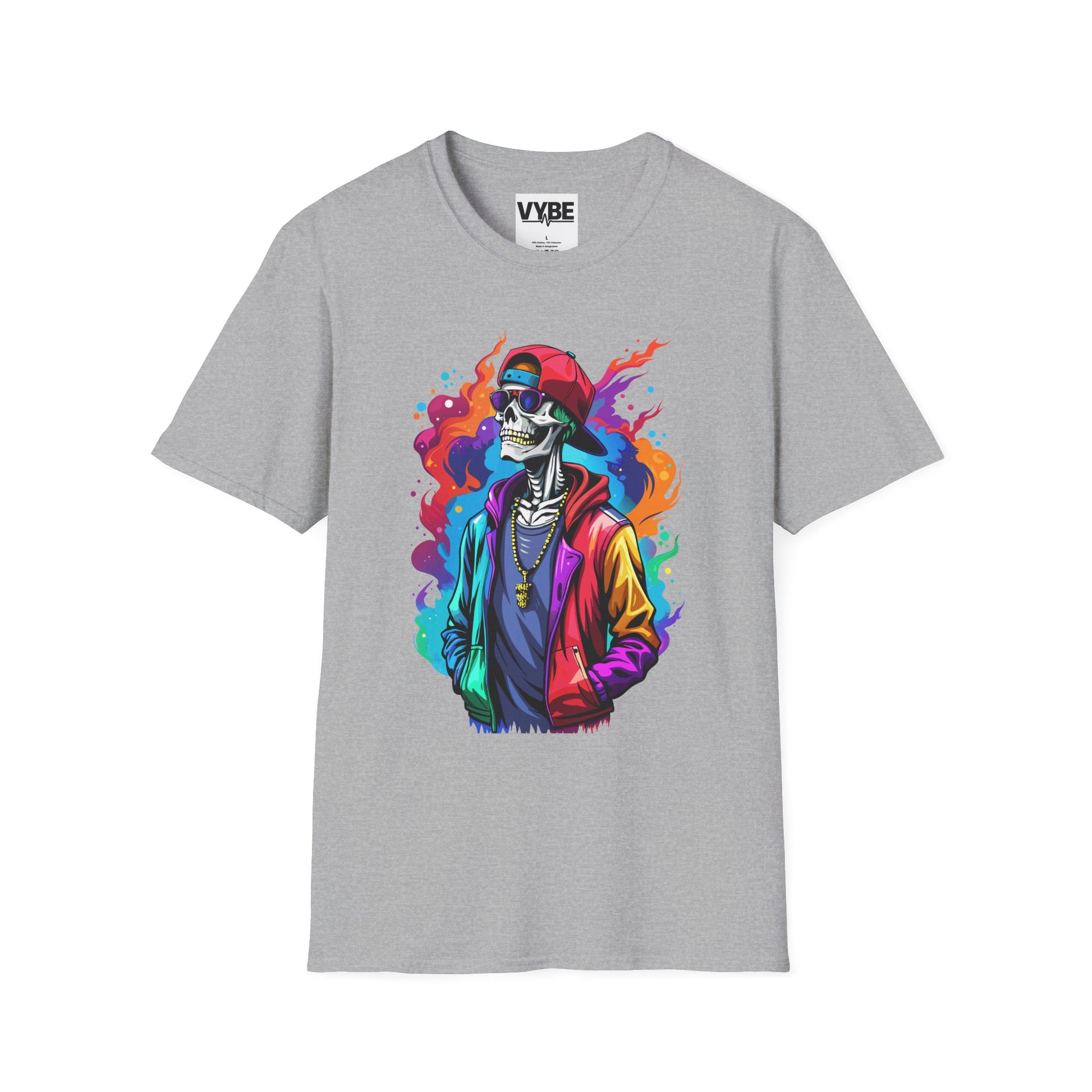 Vibrant Urban Skeleton T-Shirt - VYBE Shop