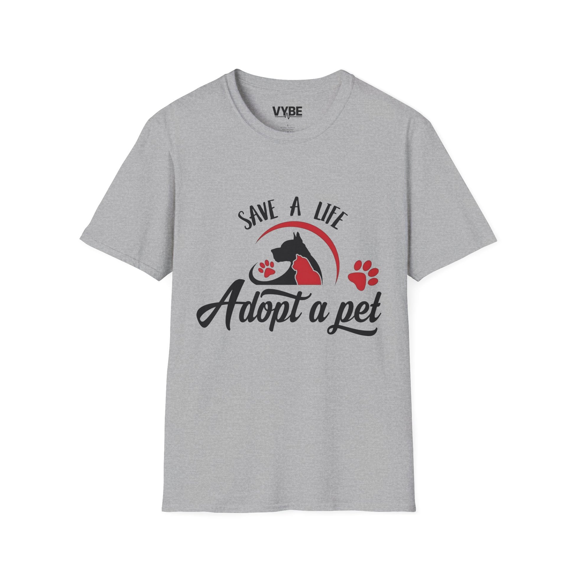 Rescue- Pet Adoption Awareness T-Shirt, Save a Life Tee, Dog Lover Shirt, Animal Rescue Apparel, Unisex Top - VYBE Shop