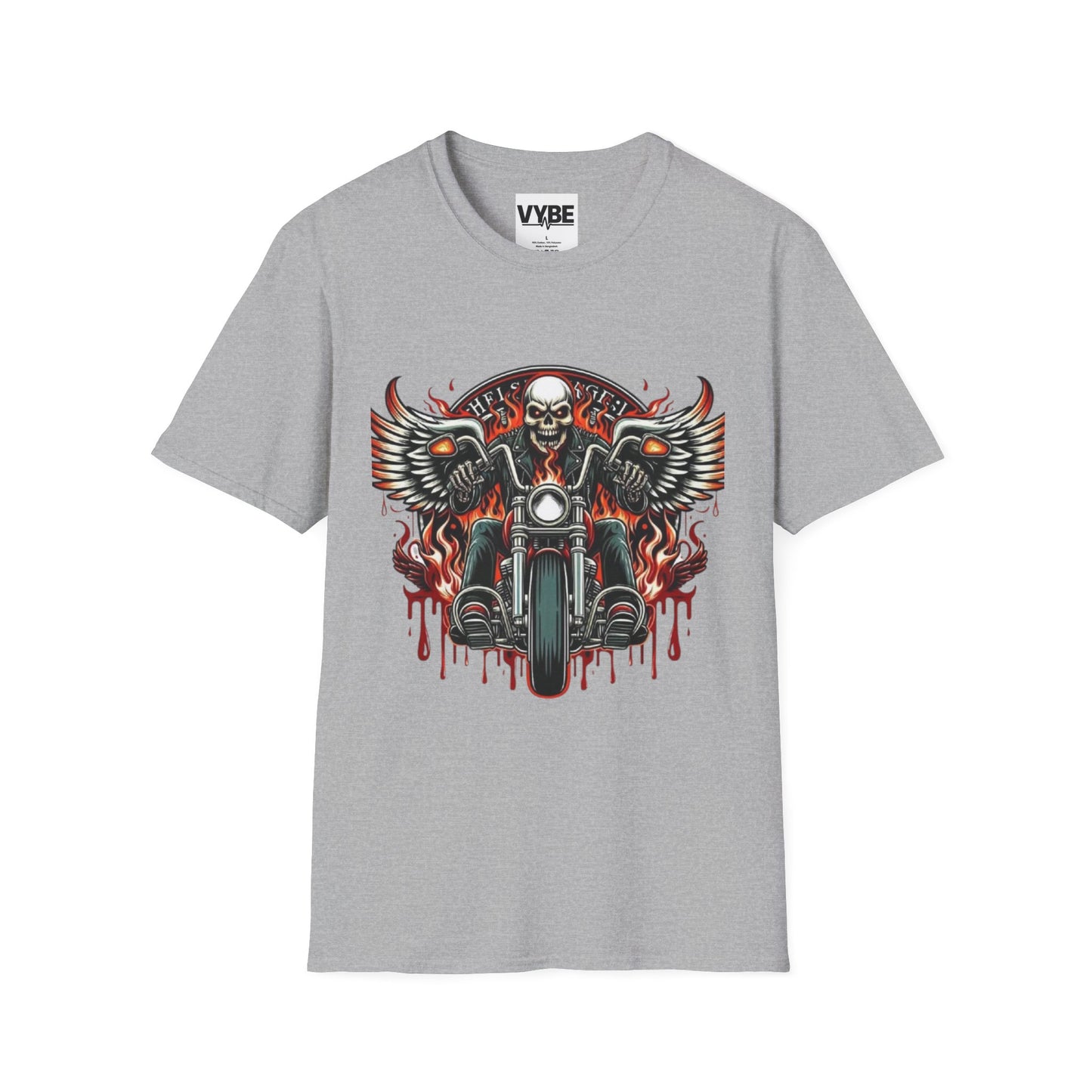 Biker- Skull Motorcycle T-Shirt - VYBE Shop
