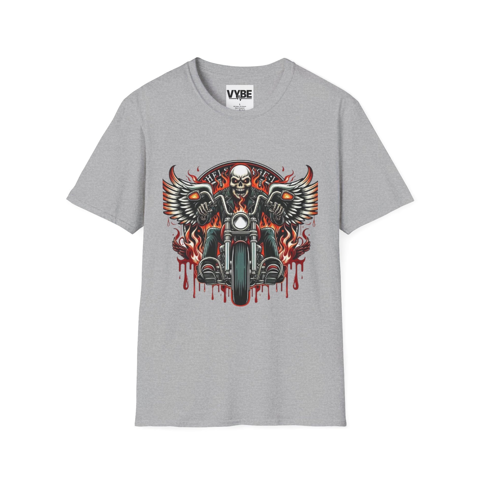 Biker- Skull Motorcycle T-Shirt - VYBE Shop
