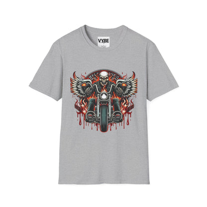 Biker- Skull Motorcycle T-Shirt - VYBE Shop