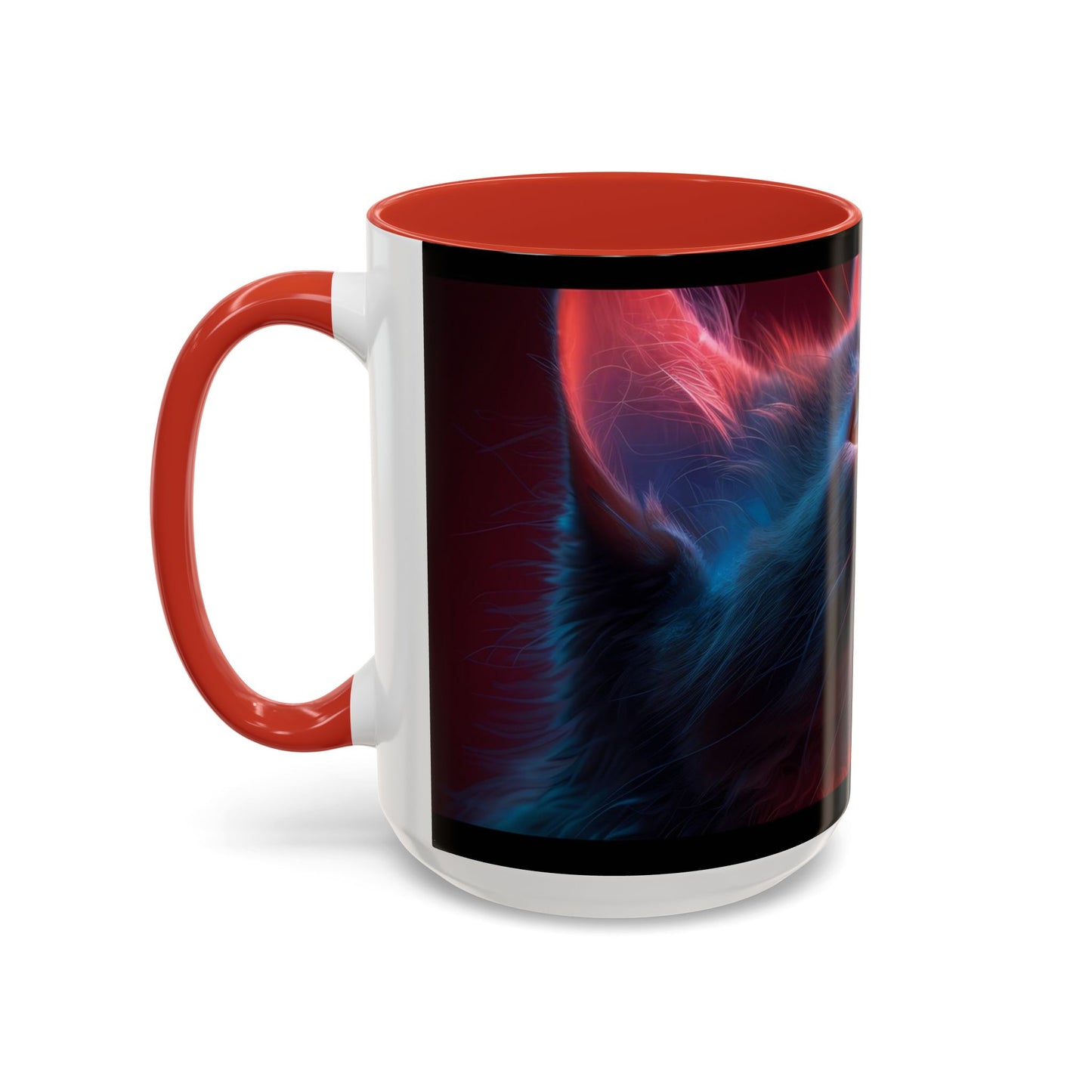 Cosmic Cat Coffee Mug - Vibrant Colorful Design, Cat Lover Gift, Unique Accented Mug, Pet Owner Gift, Cosmic Art Drinkware - VYBE