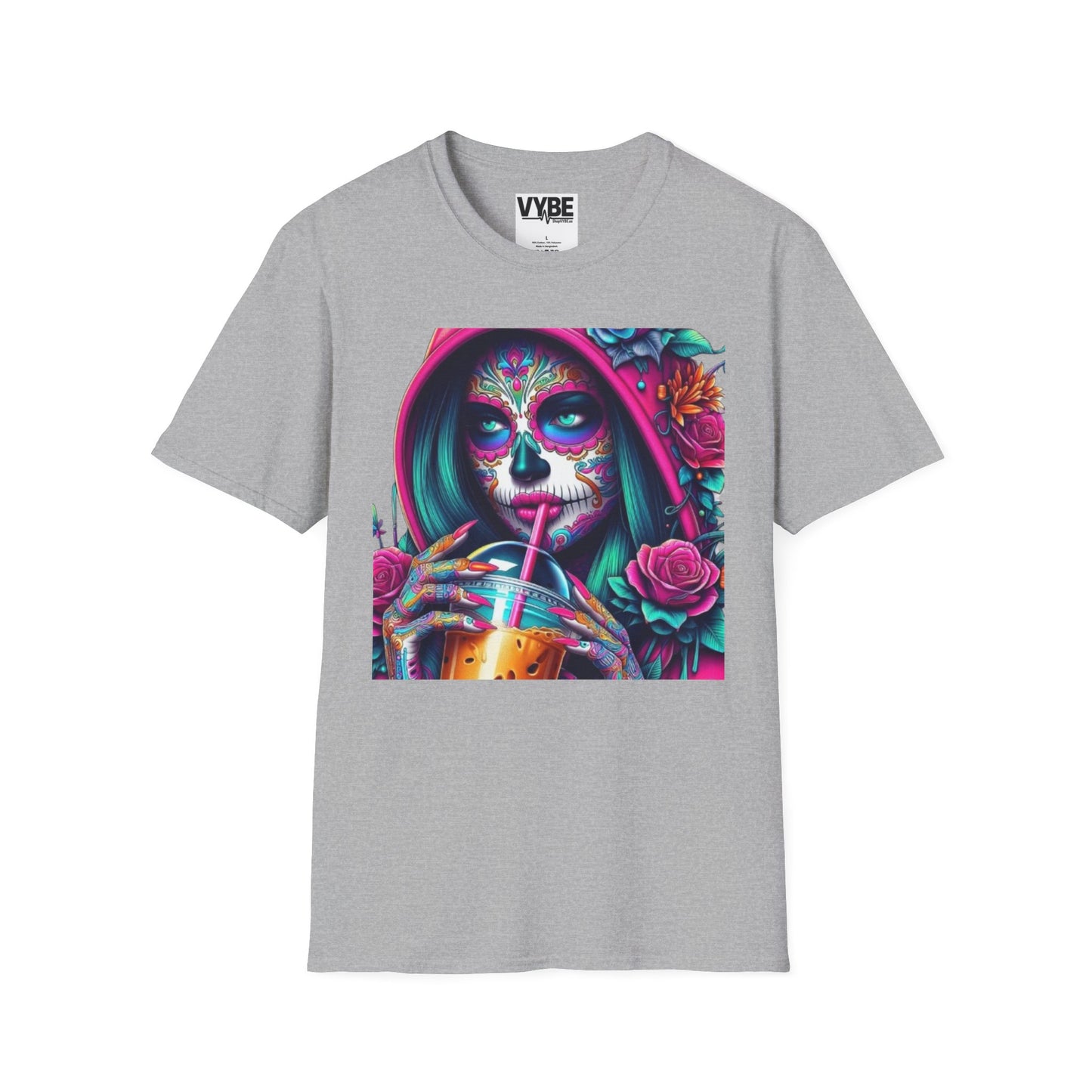 Vibrant Day of the Dead T-Shirt for Celebrating Life and Tradition