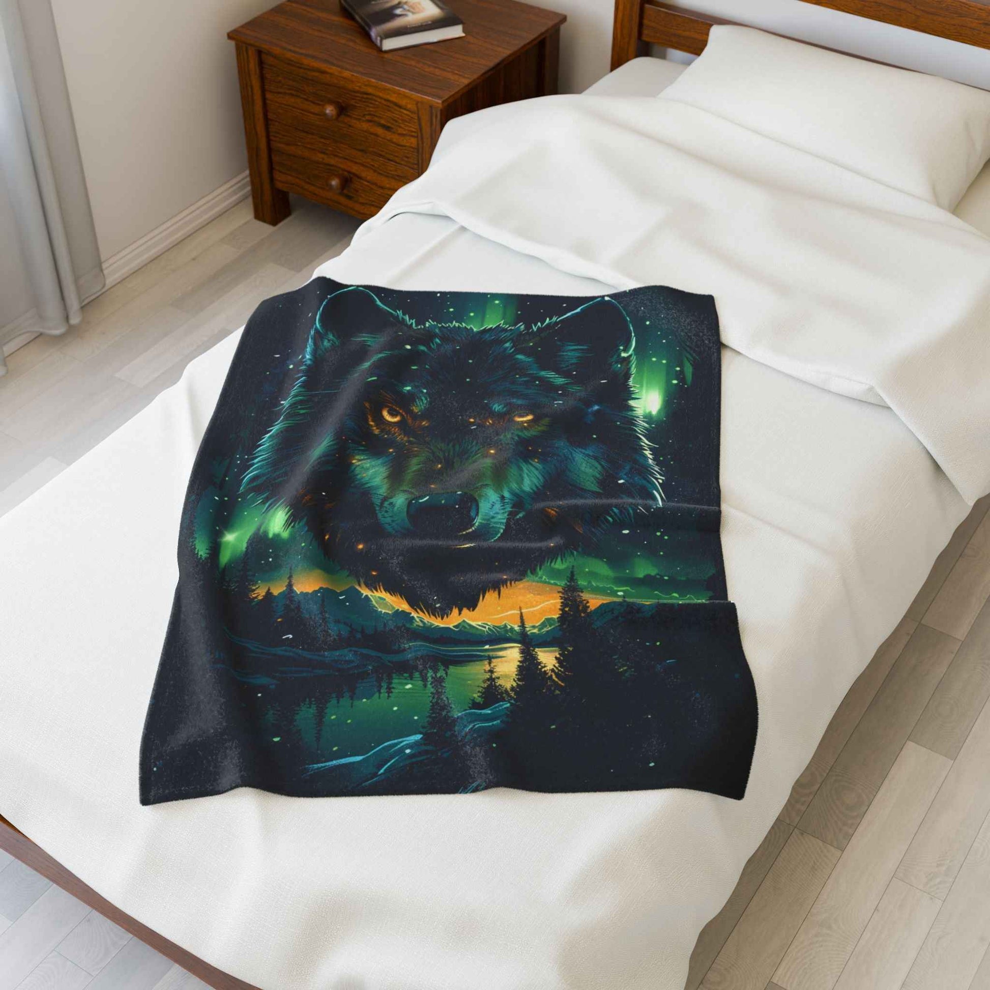 Majestic Wolf Plush Blanket