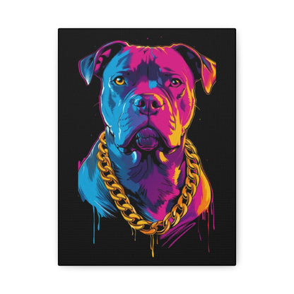 Neon Dog Portrait Canvas Art, Colorful Wall Decor for Pet Lovers, Unique Gift for Dog Owners, Home Gallery Decoration, Colorful Pet [...] - VYBE Shop
