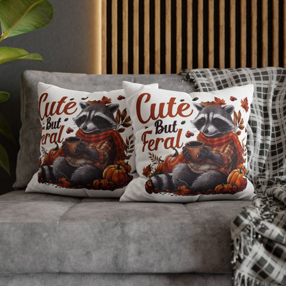 Cute Raccoon Pillowcase | Cozy Fall Decor for Animal Lovers, Autumn Home Accent Decorative Cushion Cover - VYBE Shop