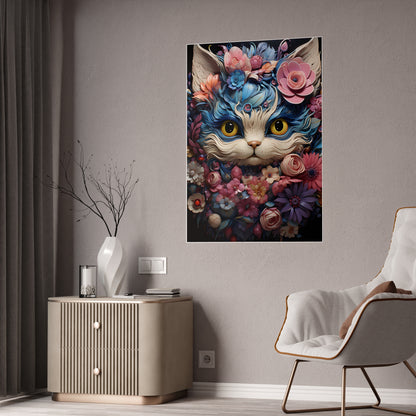 Colorful Cat Art Poster for Whimsical Wall Decor - A Perfect Home Accent - VYBE Shop