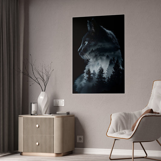 Cat- Mystical Cat Art Print Poster - VYBE Shop