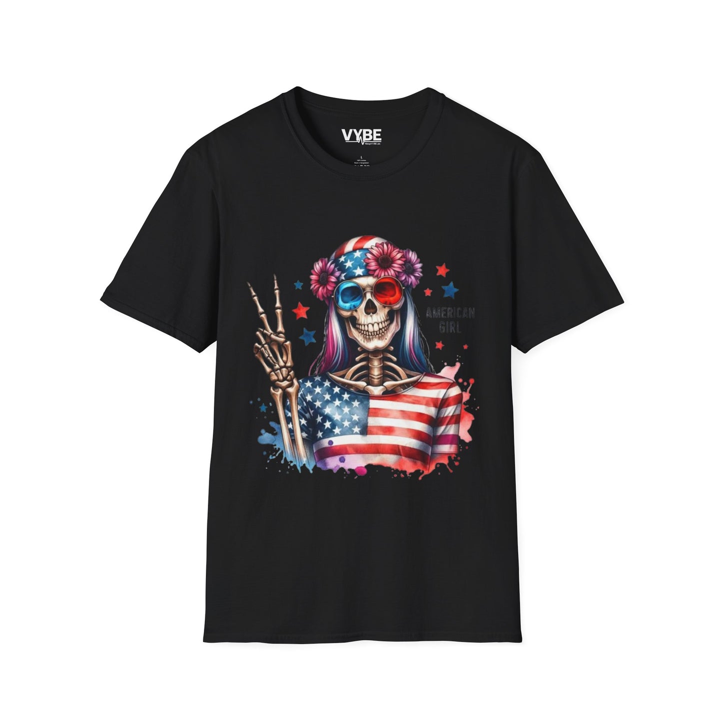 American Girl Skeleton T-Shirt - VYBE