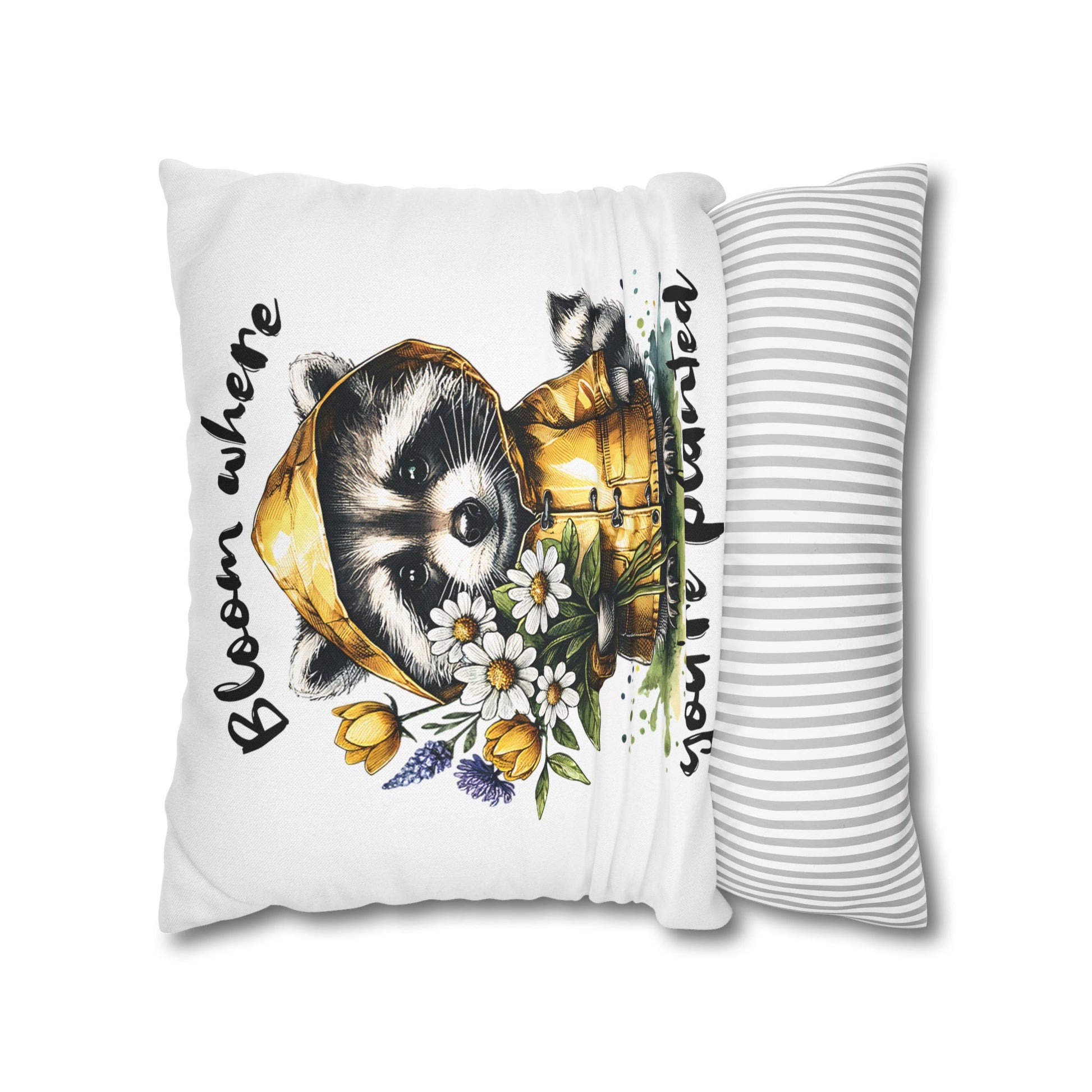 Whimsical Raccoon Pillowcase for Cozy Home Decor and Inspirational Bedroom Accent, Ideal Gift for Nature Lovers - VYBE Shop