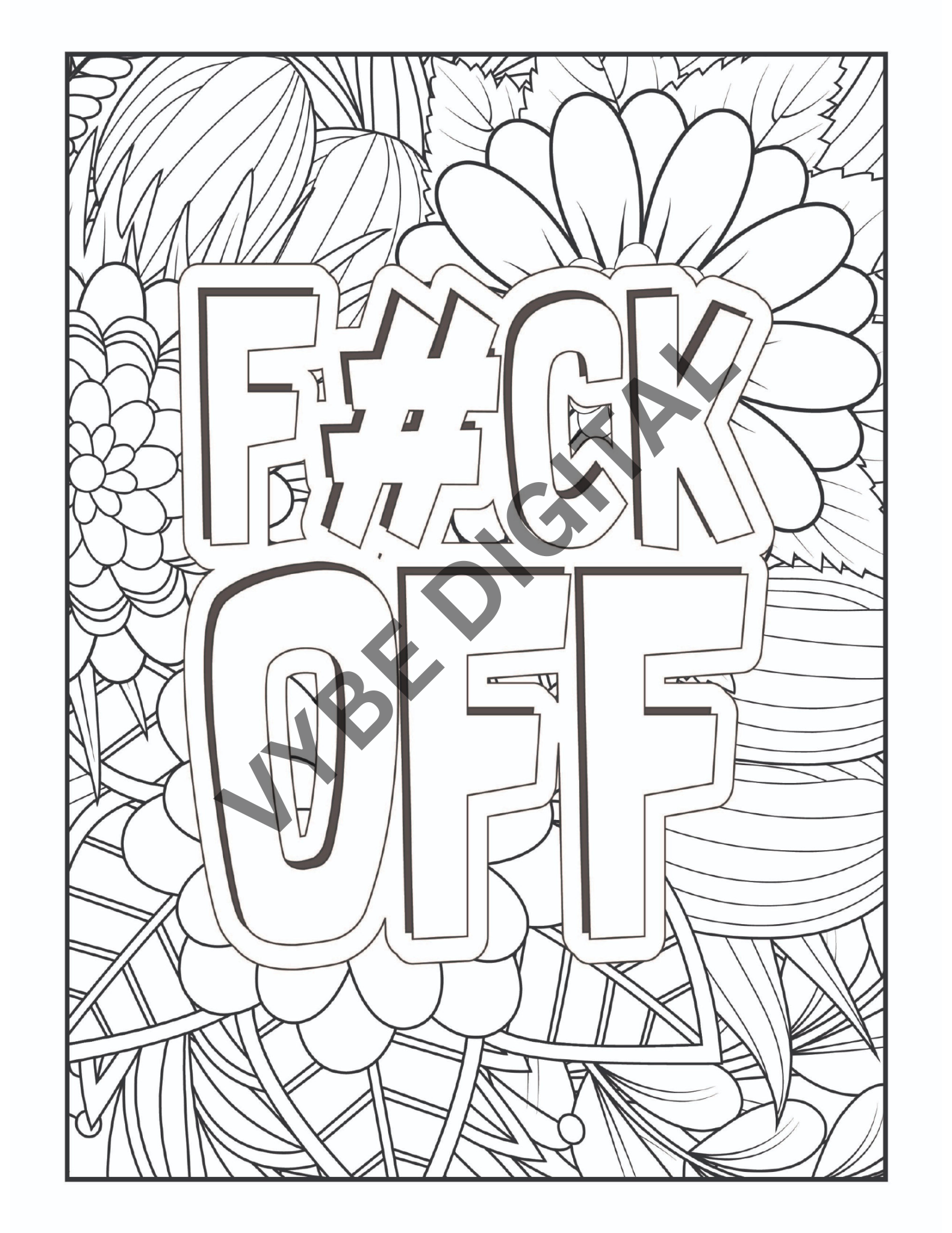 Vulgar Words Coloring- 100 pages