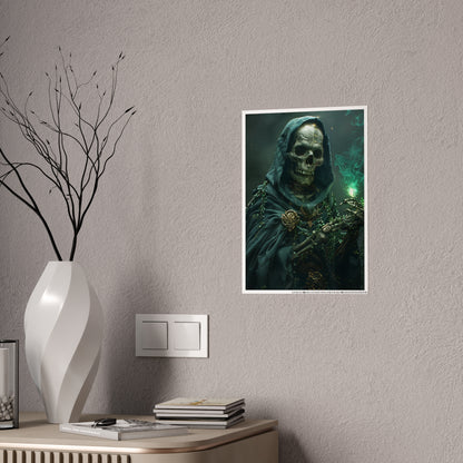 Skeleton Gothic Art Print, Dark Fantasy Poster, Edgy Wall Art - VYBE Shop