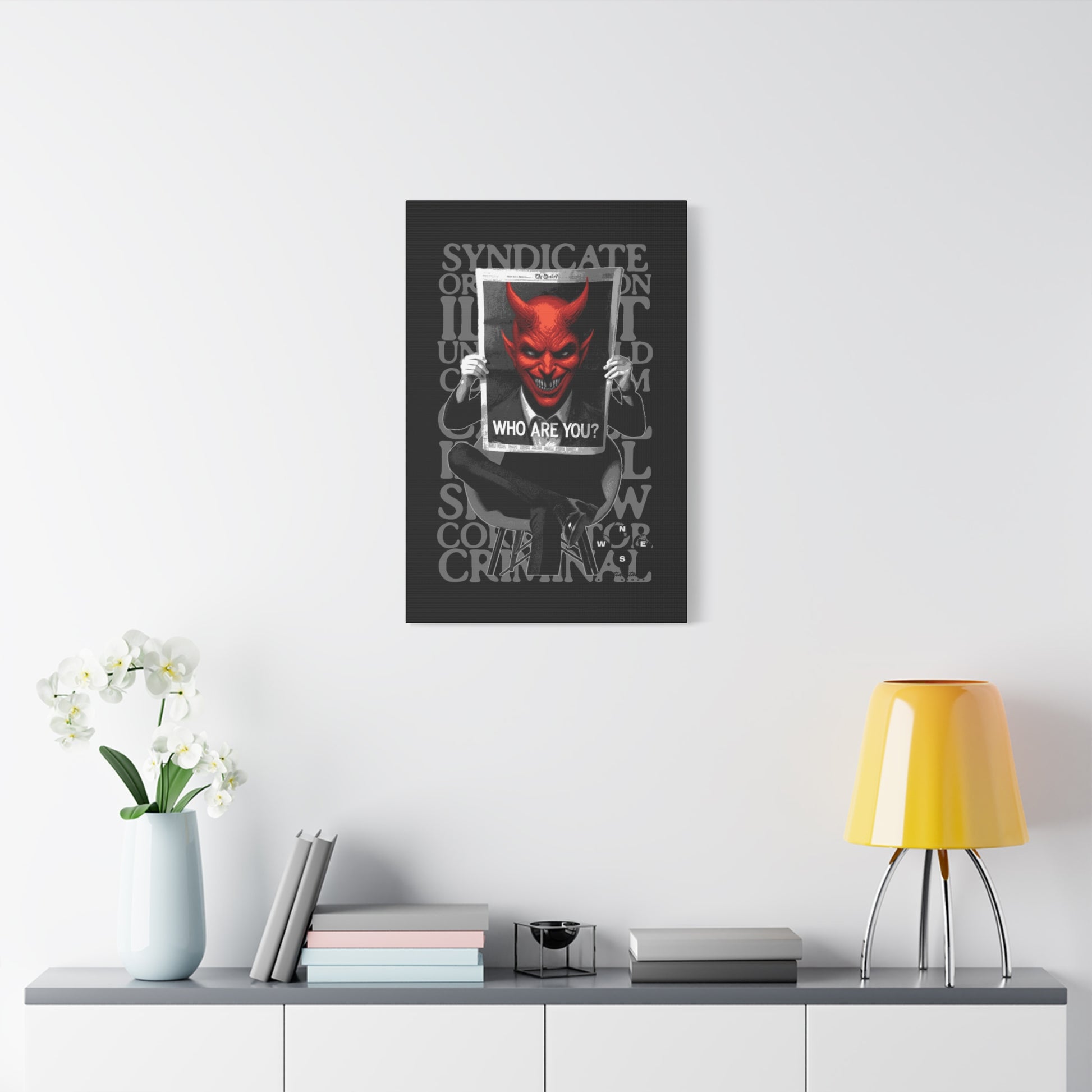 Devilish Canvas Art Print, Wall Decor, Contemporary Art, Gift for Horror Fans, Unique Home Decoration - VYBE Shop