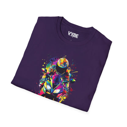 Vibrant Motorcycle Art Shirt - Unique Motorcycle Graphic Tee