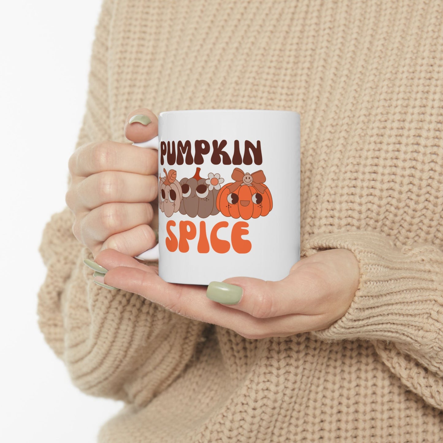 Pumpkin Spice Mug, Cute Fall Coffee Cup, Autumn Beverage Mug, Halloween, Thanksgiving Gift, Cozy Seasonal Decor - VYBE Shop