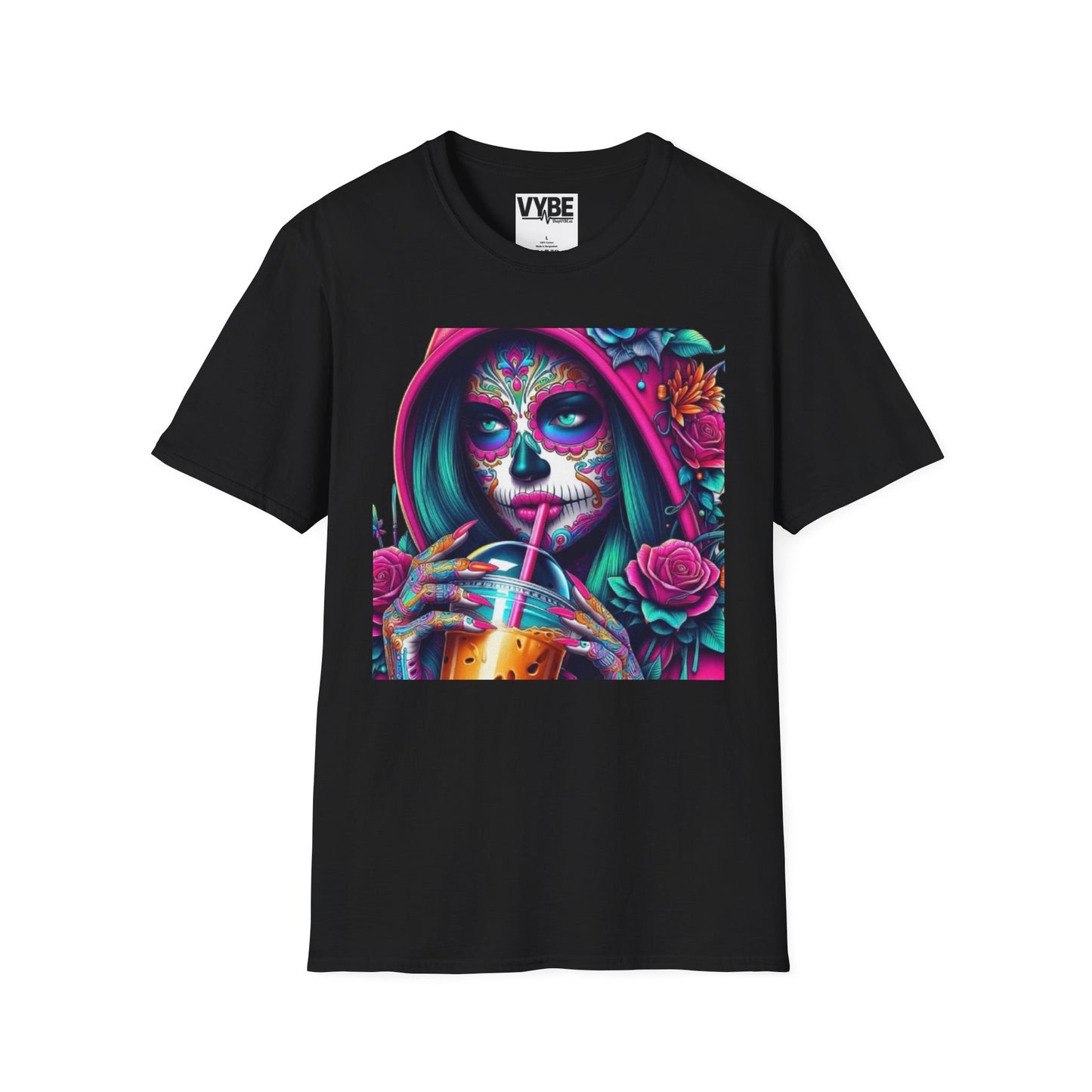 Vibrant Day of the Dead T-Shirt for Celebrating Life and Tradition
