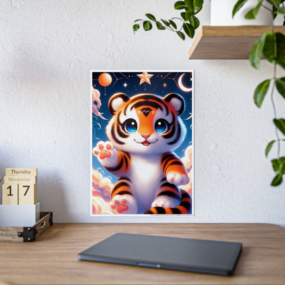 Cute Tiger Poster - Colorful Wall Art for Your Home - VYBE Shop