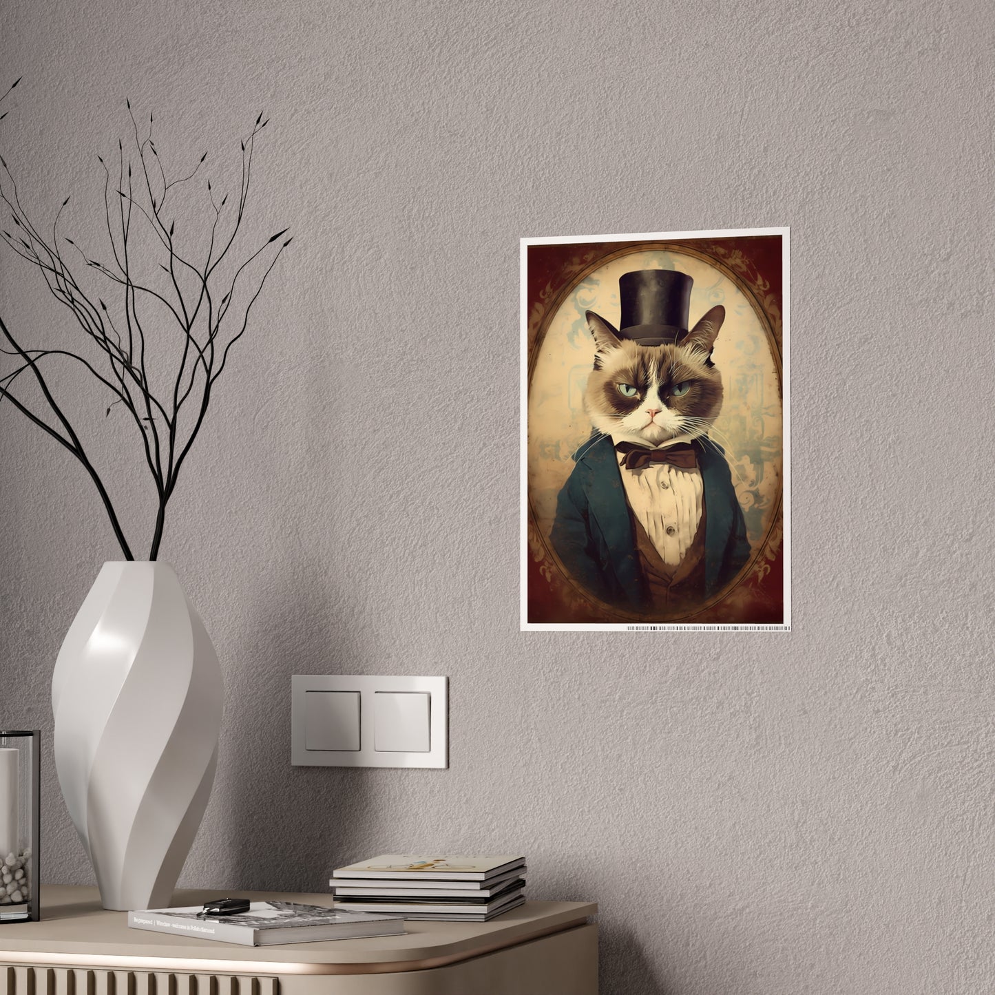 Elegant Cat Posters - Chic Cat Portrait Gloss Prints - VYBE Shop