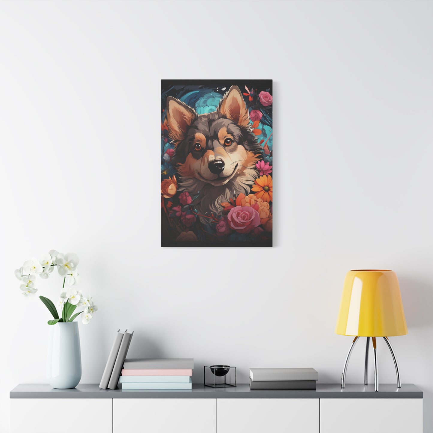 Charming Dog Canvas Art Print - Perfect Gift for Dog Lovers, Pet Portrait Wall Decor - VYBE Shop