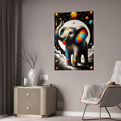 Colorful Elephant Art PosterUnique Gifts for Animal Lovers - VYBE Shop