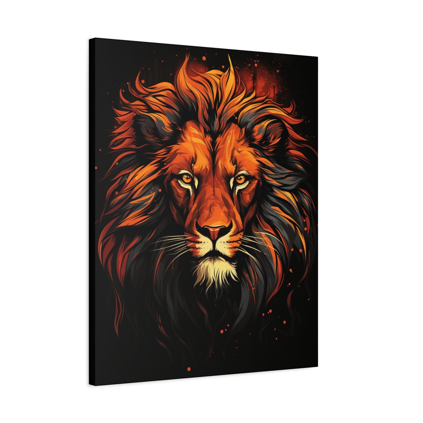 Vibrant Lion Art Canvas, Bold Wall Decor, Animal Lovers Gift, Safari Home Decor, Unique Art Piece for Any Room - VYBE Shop
