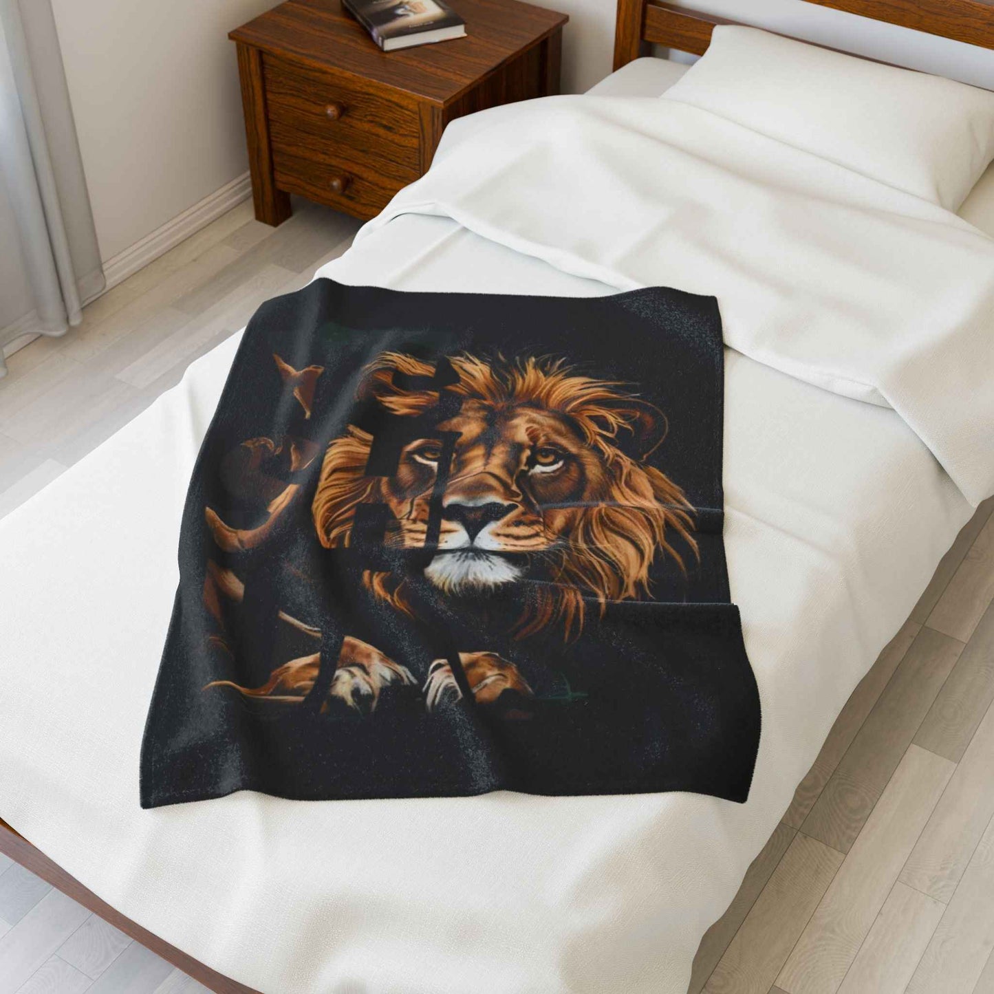 Lion-Themed Plush Blanket