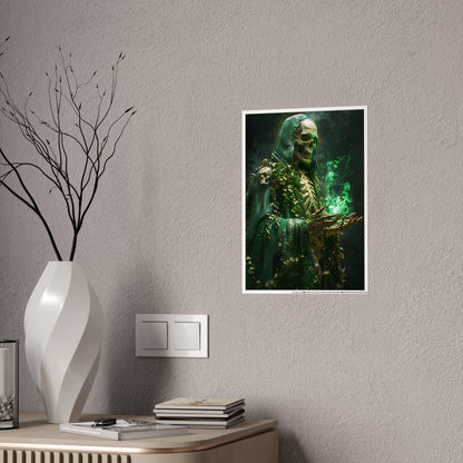 Skeleton Art Poster - Eerie Gothic Glassy Wall Art for Unique Home Decor - VYBE Shop