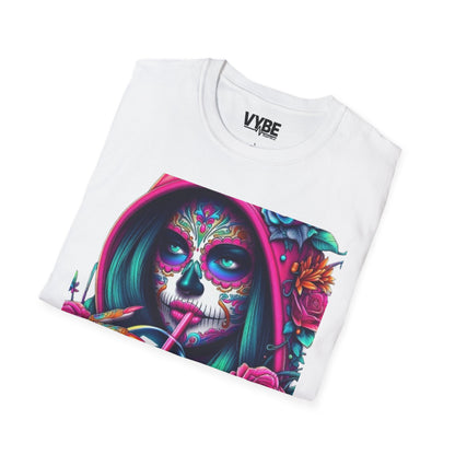 Vibrant Day of the Dead T-Shirt for Celebrating Life and Tradition