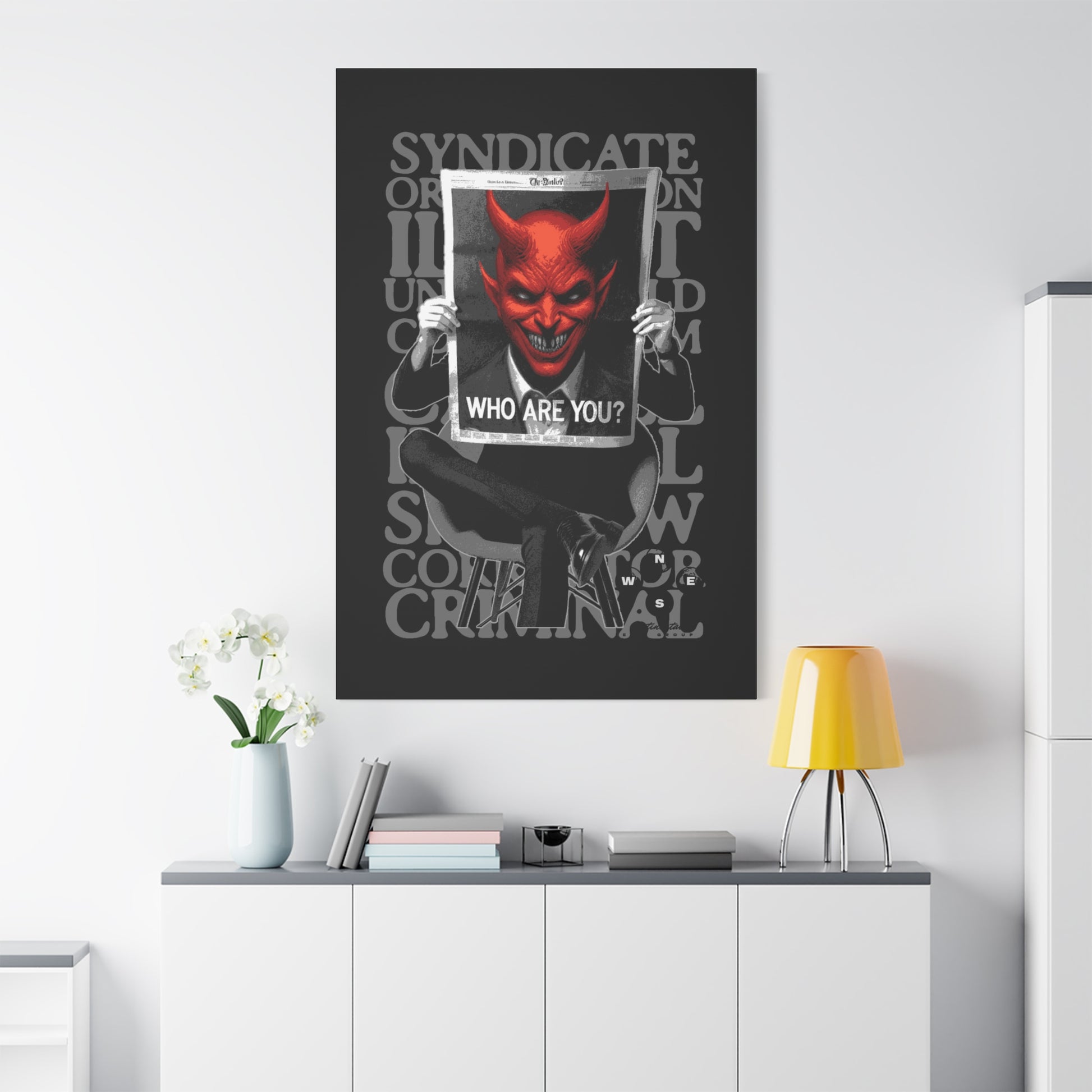 Devilish Canvas Art Print, Wall Decor, Contemporary Art, Gift for Horror Fans, Unique Home Decoration - VYBE Shop