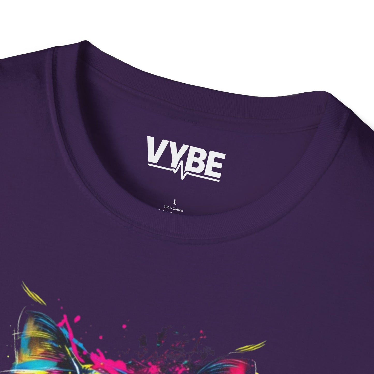 Vibrant Cat Graphic T-Shirt - VYBE Shop