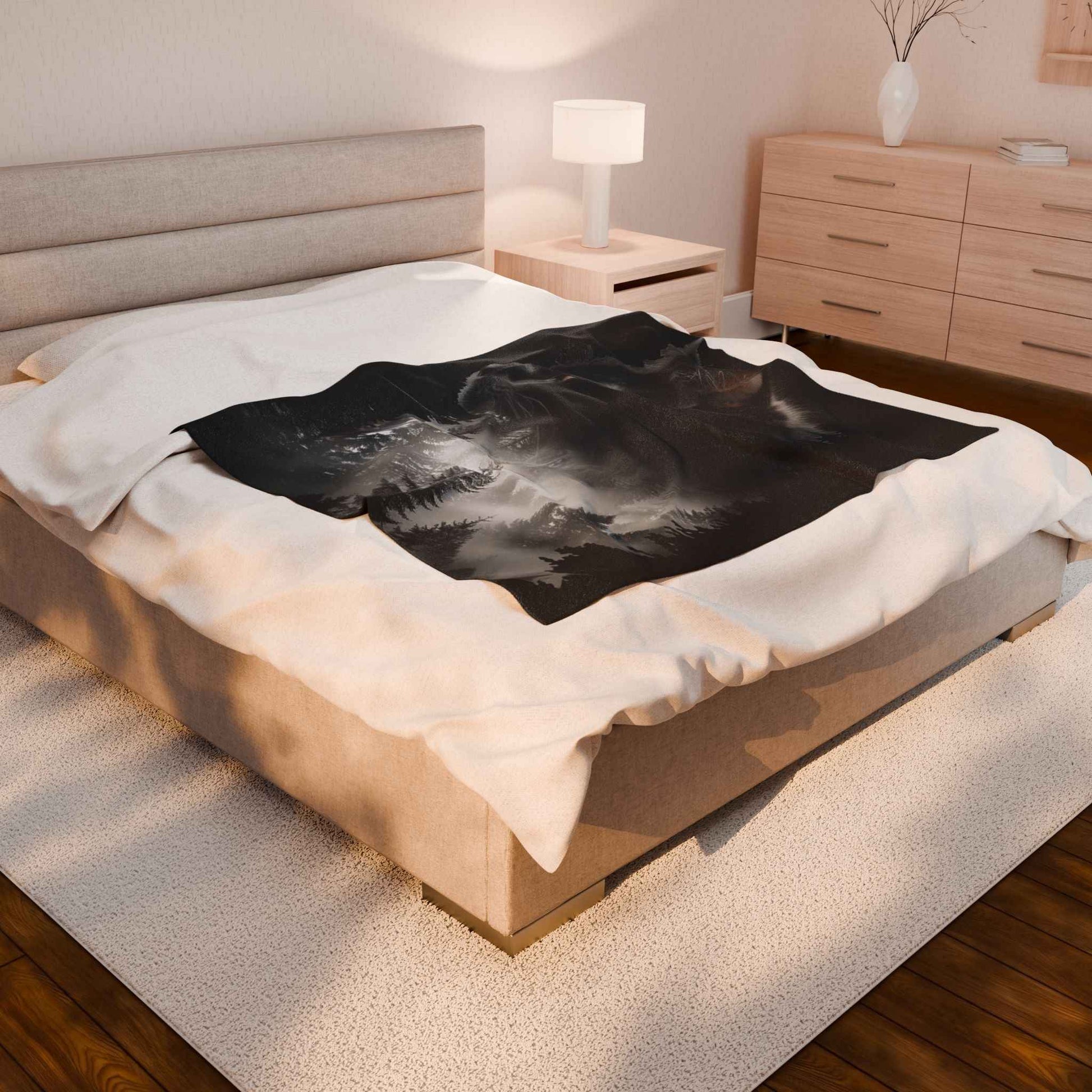 Mystical Cat Plush Blanket