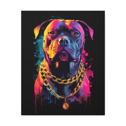 Vibrant Dog Portrait Canvas Art, Dog Lover Gift, Home Decor, Unique Wall Art, Pet Memorial Decoration, Colorful Art Print - VYBE Shop