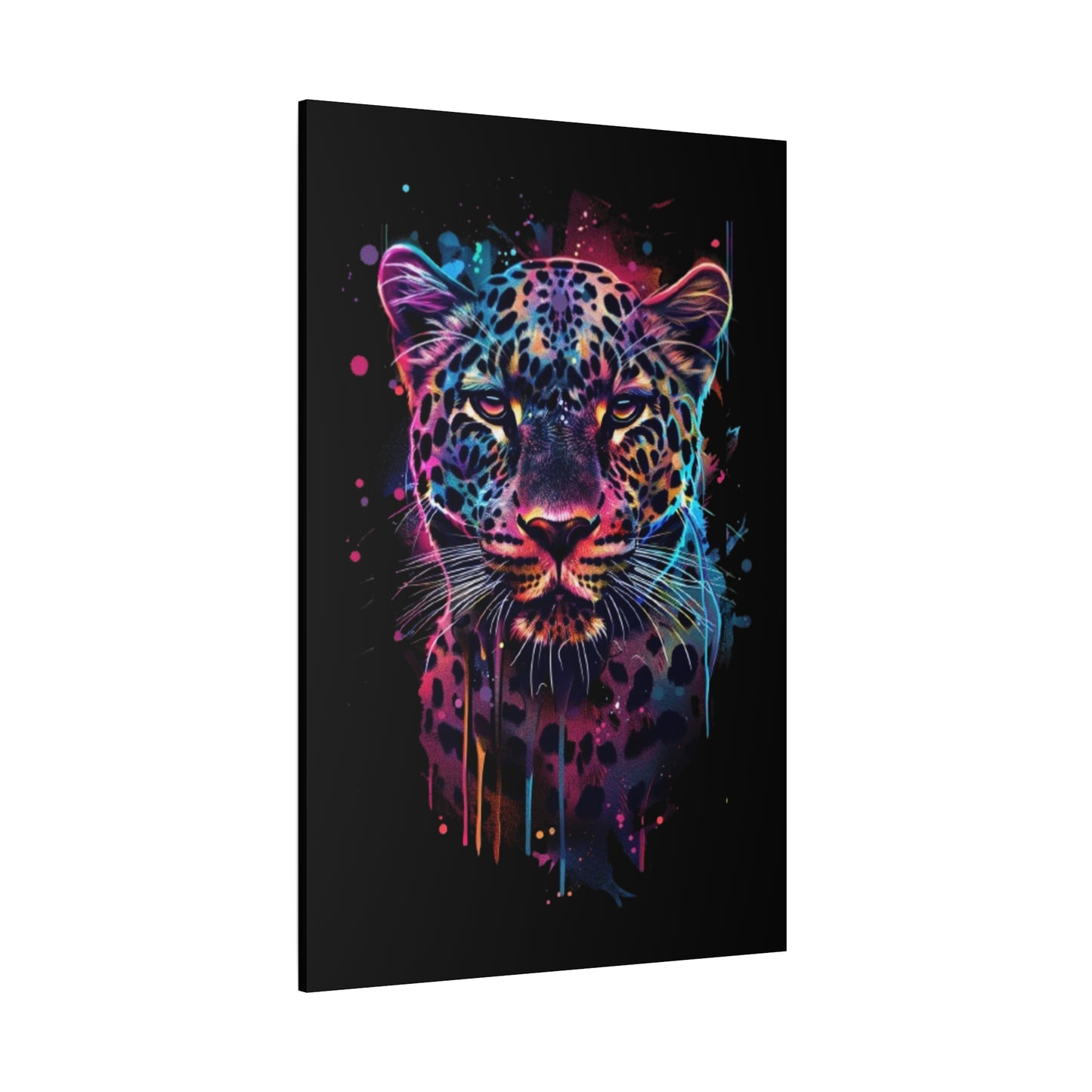 Colorful Leopard Canvas Wall Art, Home Decor, Animal Lovers Gift, Vibrant Artwork, Living Room Decoration, Unique Art Piece - VYBE Shop
