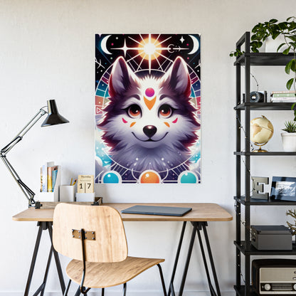 Cosmic Wolf Poster | Astrological Art for Home Decor - VYBE Shop