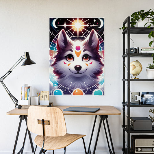 Cosmic Wolf Poster | Astrological Art for Home Decor - VYBE Shop