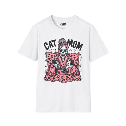 Pets- Cat Mom Skeleton T-Shirt - VYBE Shop
