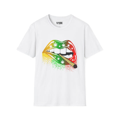 420- Rasta Lips Vibes Unisex T-Shirt - VYBE Shop