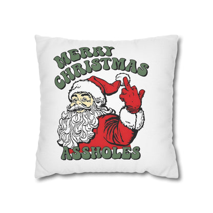 Funny Holiday Pillowcase, Merry Christmas Pillow, Quirky Christmas Decor, Santa Pillow, Gift for Friends, Home Decor - VYBE Shop