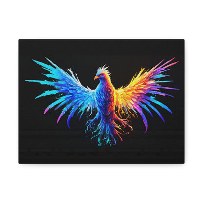 Neon Phoenix Canvas Wall Art | Colorful Home Decor, Inspirational Artwork, Gift for Art Lovers, Unique Wall Hanging - VYBE Shop