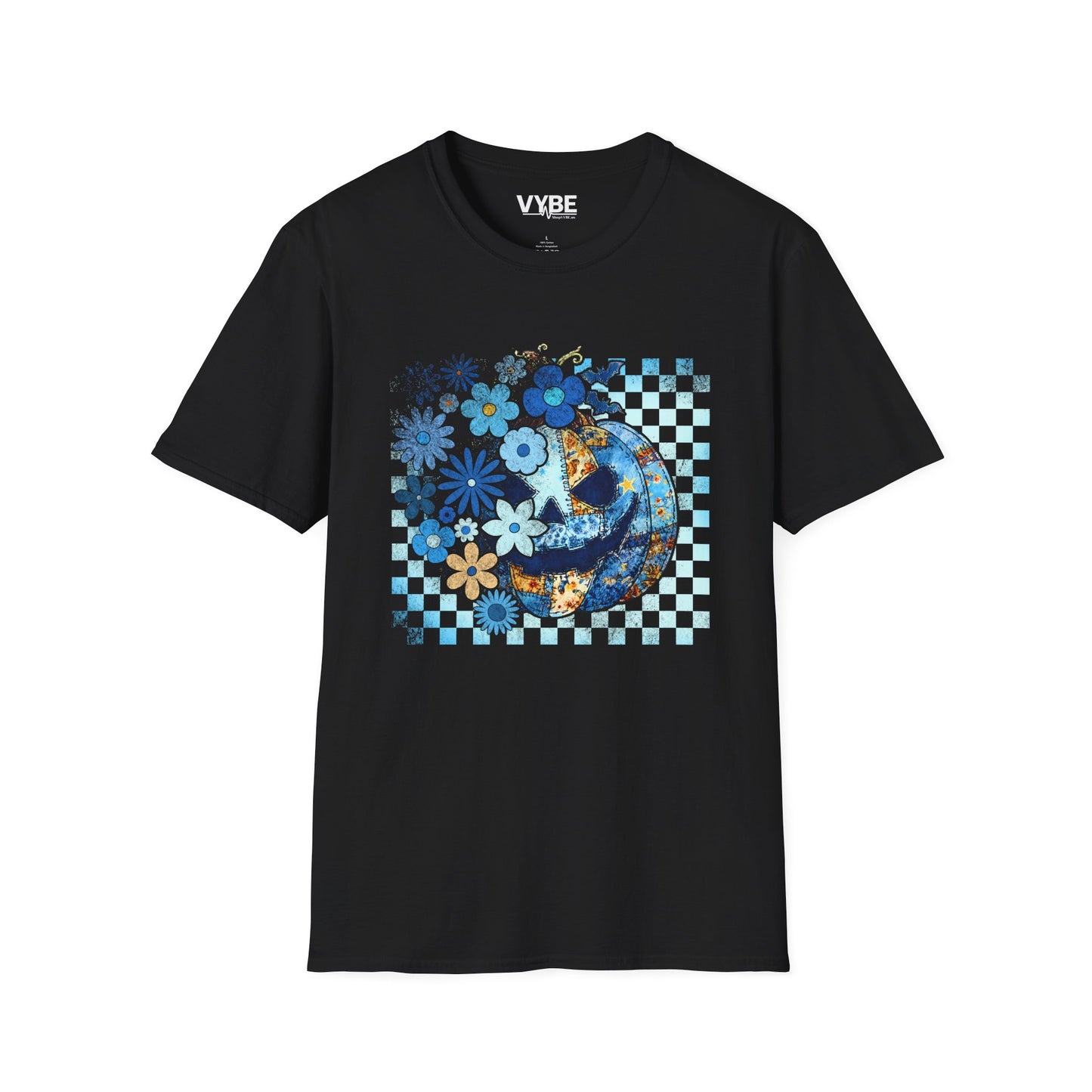Floral Blue Vibe Fall T-Shirt - VYBE