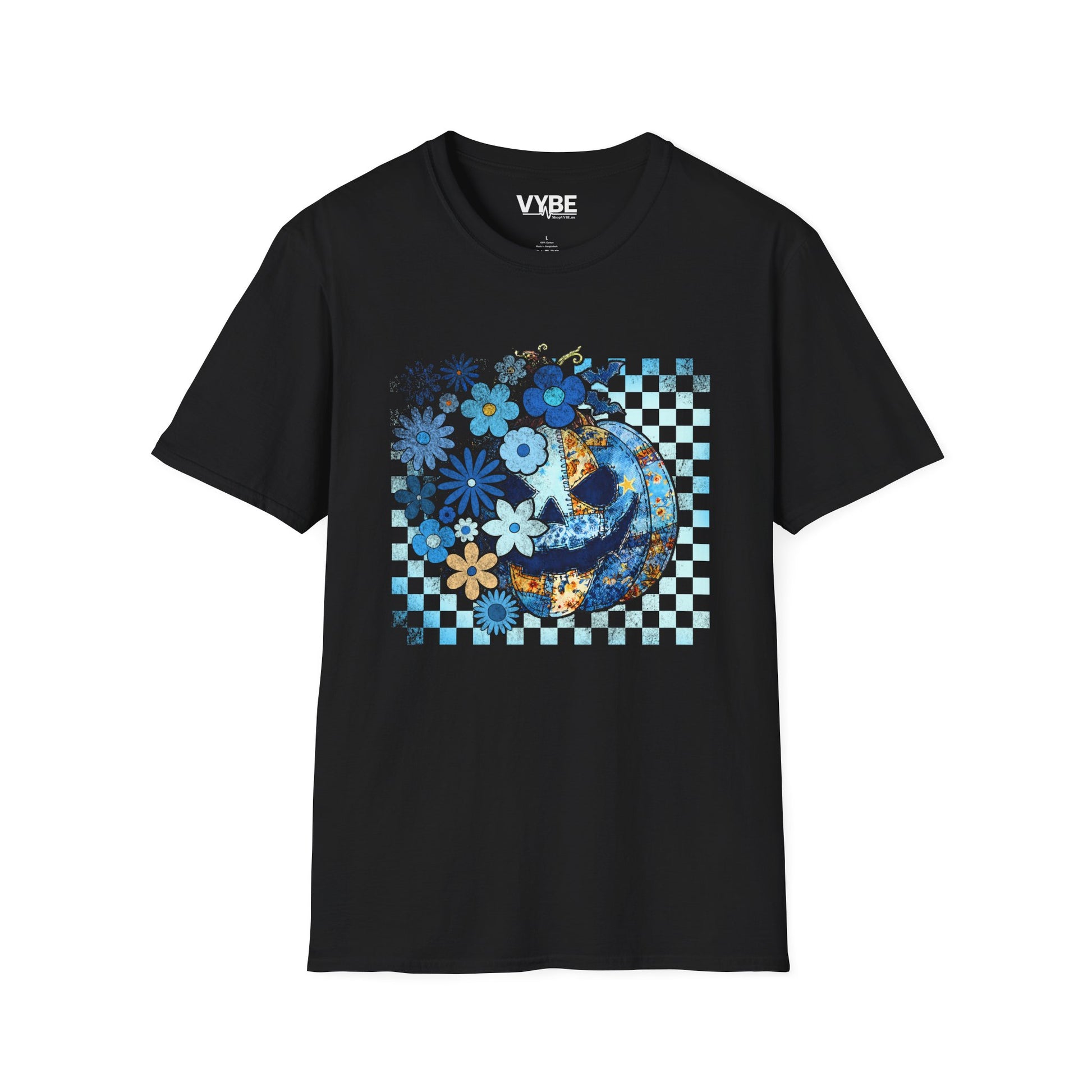 Floral Blue Vibe Fall T-Shirt - VYBE