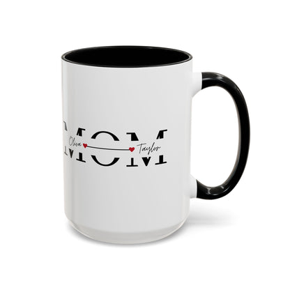 Personalized Mom Coffee Mug, Gift for Mother's Day, Customizable Mug for Mom, Family Coffee Mug, Heartfelt Coffee Cup - VYBE Shop