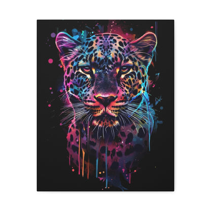 Colorful Leopard Canvas Wall Art, Home Decor, Animal Lovers Gift, Vibrant Artwork, Living Room Decoration, Unique Art Piece - VYBE Shop