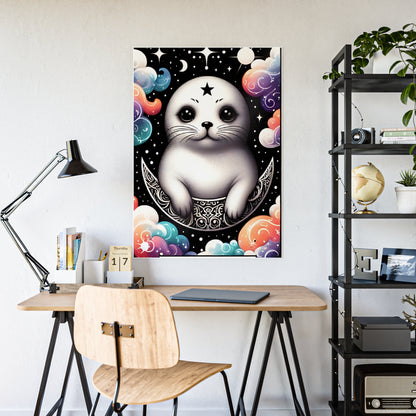 Whimsical Seal Poster, Cute Animal Decor - VYBE Shop