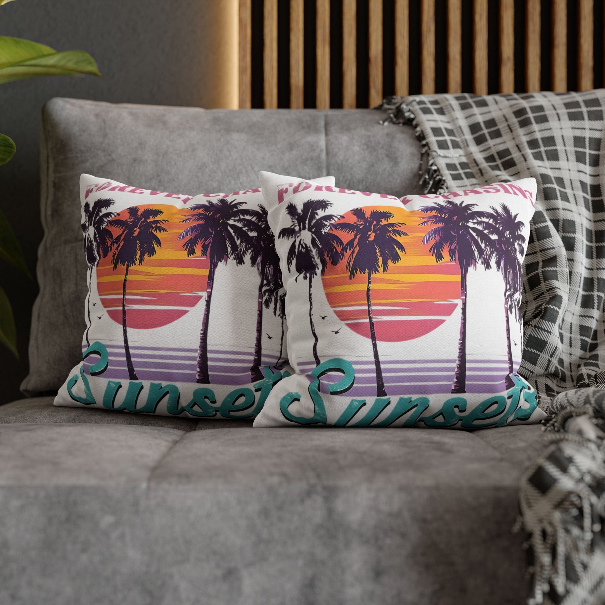 Sunset Chaser Pillowcase for Tropical Decor and Beach Vibes - Perfect Home Accent and Gift for Sunset Lovers - VYBE Shop