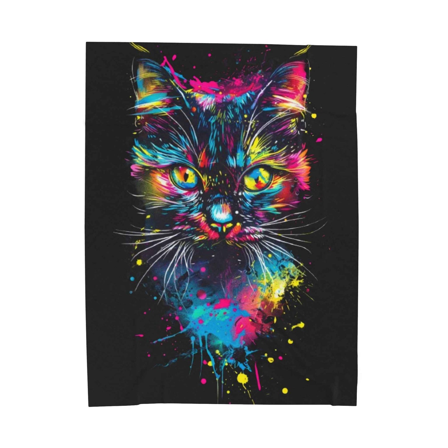 Colorful Cat Plush Blanket