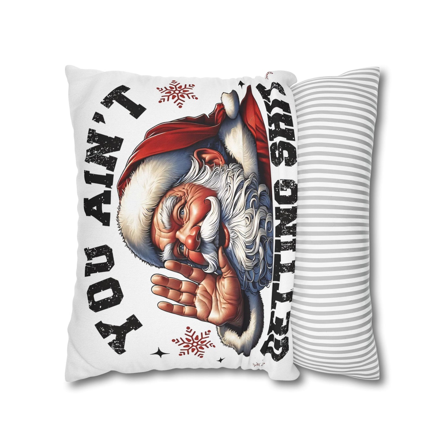 Funny Santa Pillowcase for Holiday Decor, Christmas Gift, Holiday Throw Pillow, Cozy Home Decor, Novelty Pillow - VYBE Shop